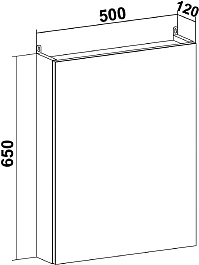 Runo Зеркальный шкаф Лада 50 белый – фотография-5