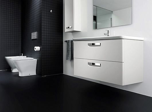 Roca Тумба с раковиной Gap 80 белая пленка – картинка-3