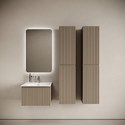 Sancos Тумба под раковину Code 60 c одним ящиком серо-бежевая – фотография-4