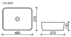 Ceramicanova Мебельная раковина Element 48 CN6037 белая – фотография-5