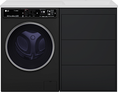 Brevita Тумба с раковиной Grafit 120 R под стиральную машину графит