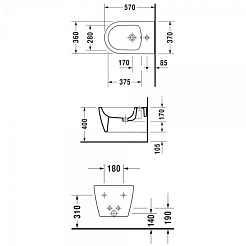Duravit Биде подвесное ME by Starck 2288150000 – фотография-3