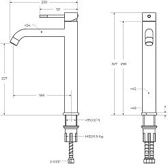Cezares Смеситель для раковины чаши Relax RELAX-LC1-NOP-W0 черный матовый – фотография-4