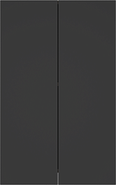 Misty Шкаф подвесной Поло 50 антрацит/дуб галифакс белый – фотография-2