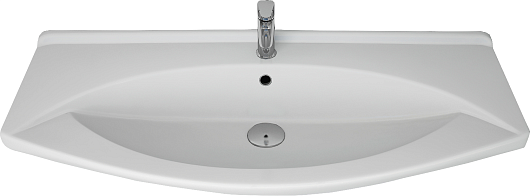 Водолей Тумба с раковиной Лира 105 белая с б/к белая – фотография-8