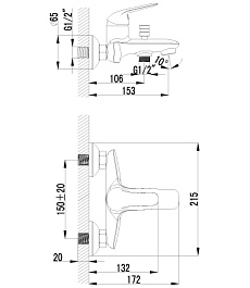 Lemark Смеситель "plus Advance LM1202C" для ванны – фотография-2