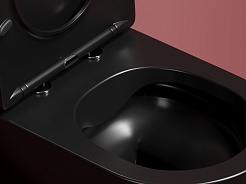 Ceramicanova Подвесной унитаз Modena Rimless CN6063MB чёрный матовый – фотография-5