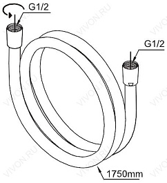 Am.Pm Душевой шланг F0400100 1750 мм – фотография-2