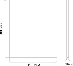 Misty Зеркало Марс 65 в алюминиевом профиле – фотография-2