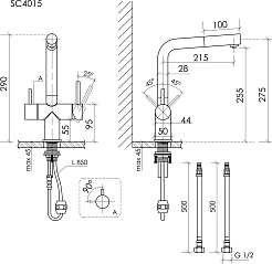 Sancos Смеситель для кухни Spin черный матовый SC4015MB – фотография-6