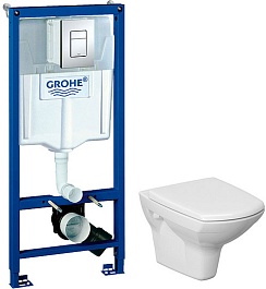 Cersanit Комплект: инсталляция Rapid SL 3 в 1 + унитаз Carina new clean on – фотография-1