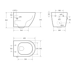 BelBagno Унитаз подвесной Uno BB3105CHR-BS/SC – фотография-6
