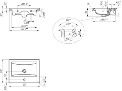 Vigo Тумба с раковиной Geometry 500-0-1 подвесная бетон – фотография-14