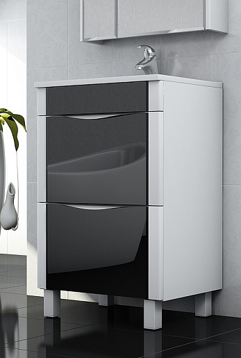 Vigo Мебель для ванной Laura 70 черная – картинка-3