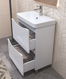 Vigo Мебель для ванной Glem 600-0-2 белая – фотография-8