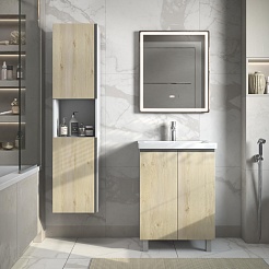 Vigo Мебель для ванной Yuma 600-2-0 белый/дуб давос – фотография-2