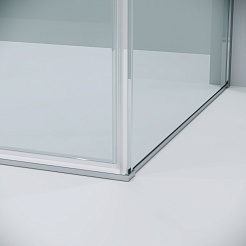 Grossman Боковая стенка Galaxy 80x195 профиль хром стекло прозрачное – фотография-6