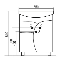 Mixline Мебель для ванной Мадлен 55 – фотография-3