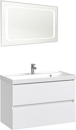 Водолей Мебель для ванной Best 90 подвесная белая – фотография-1