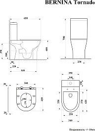 Ceruttispa Унитаз-компакт Bernina Tornado CT11133 – фотография-5