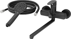 Aringa Смеситель для ванны и душа Рейн AR02003BL универсальный черный