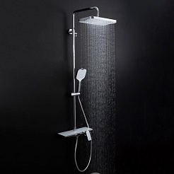 Gappo Душевая стойка G96 G2496-10 белая/хром – фотография-3