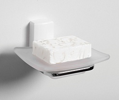 WasserKRAFT Мыльница стеклянная Leine K-5029WHITE – фотография-3