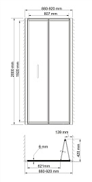 WasserKRAFT Душевая дверь Weser 78F04 – фотография-3