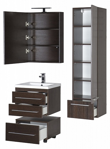 Aquanet Тумба подкатная "Нота 58" венге – картинка-9