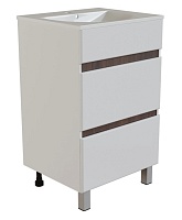 Mixline Тумба под раковину Брикс 50 2 ящика белый/дуб вотан (РАЗБОР)