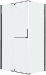 Grossman  Душевой уголок Pragma 110x90x195 профиль хром стекло шиншилла – фотография-1