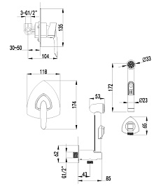 Lemark Гигиенический душ Mars LM3519C со смесителем – фотография-2