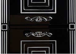 Aquanet Пенал Паола 40 черный/серебро – фотография-2