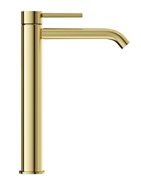 Sancos Смеситель для раковины высокий Etna брашированное золото PVD покрытие SC9002BG – фотография-2