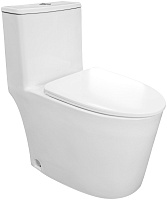 Azario Унитаз-моноблок Ansa AZ-2301 безободковый с бачком с сиденьем микролифт белый