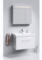 Aqwella Мебель для ванной Нео 80 подвесная, с зеркальным шкафом