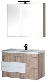 Aquanet Зеркальный шкаф "Мадейра 100" дуб кантри – фотография-7