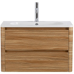 Cezares Тумба с раковиной Relax 80 подвесная дуб карамельный – фотография-2