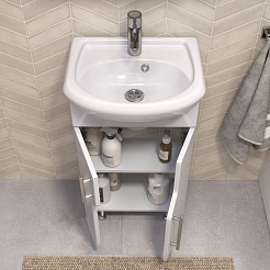 Vigo Мебель для ванной Turin 45 белая – фотография-8