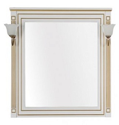 Aquanet Мебель для ванной Паола 90 белая/патина золото (187844) – фотография-2