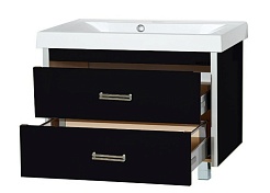 Misty Тумба с раковиной Джулия QVATRO 105 черная – фотография-6