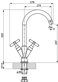 Florentina Смеситель "Ита AV" жасмин для кухонной мойки – фотография-2