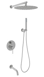 Oliveeka Душевой комплект Y OL-88939017-BN никель матовый – фотография-1