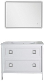 ASB-Woodline Мебель для ванной Рома 100Н белая – фотография-1