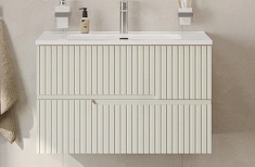 Cezares Тумба с раковиной Duet-N 80 подвесная CZR-8095-80 альпака брашированная