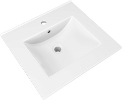 Teymi Тумба с раковиной Vitra 50 Волна подвесная дуб/графит – фотография-9