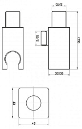 BelBagno Штуцер с держателем BB-DHLA-IN сатин – фотография-2