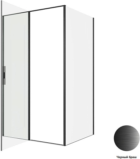 Allen Brau Душевой уголок Priority 120x100 3.31033.BBA/3.31048.BBA чёрный браш – фотография-4