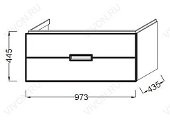 Jacob Delafon Тумба с раковиной "Reve 100" коричневая, 2 ящика – фотография-6