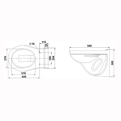 Керамин Унитаз подвесной Гранд с микролифтом – фотография-2